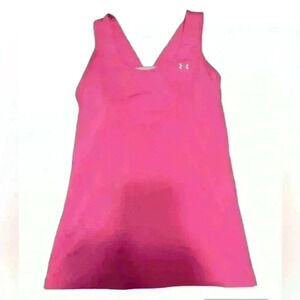 Under Armour Pink Sports Bra Tank Top | Heat gear| Workout Athletic| Size Medium